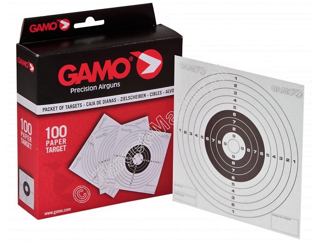 Gamo TARGETS Airgun Paper Targets 14x14 centimeter content 100 pieces